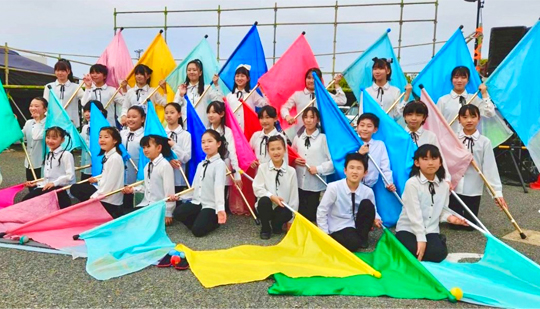 Tottori color guard Ribbon